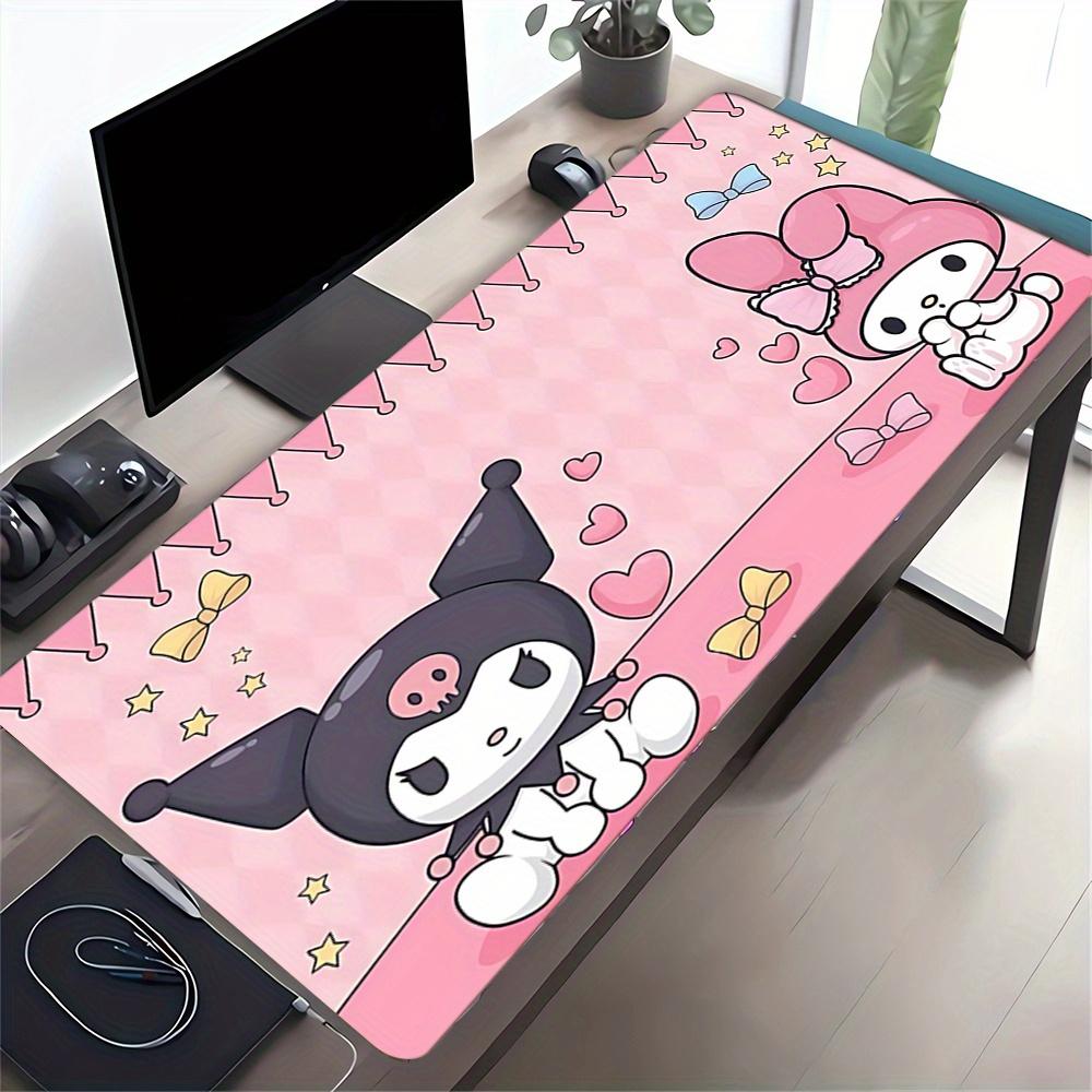 Kuromi, My Melody Themed XXL Mouse Pad - Non-slip Rubber Desk Mat for Gaming and Office Use, Multi-Function Keyboard and Mouse Pad, Ideal Gi