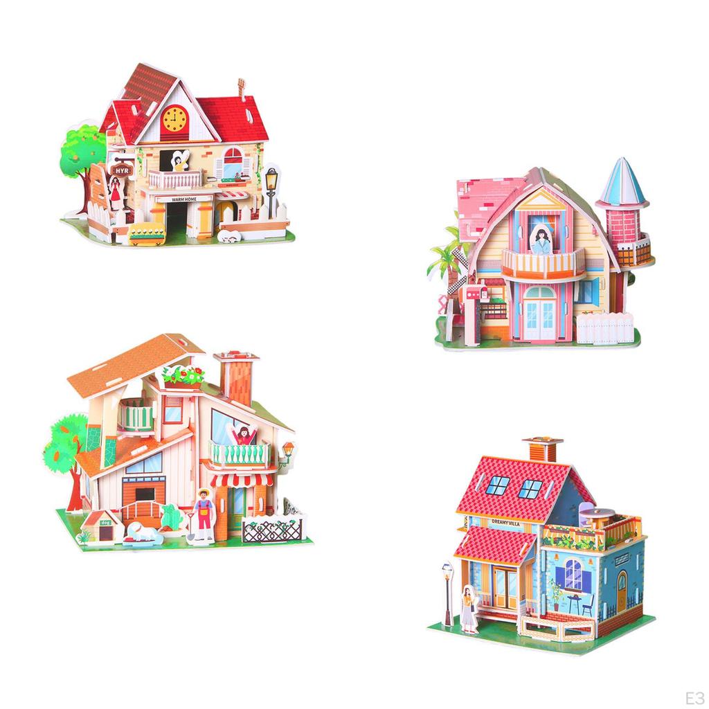3D DIY Puzzle Building Model Party Favor Jigsaw Houses Crafts Buildings for Decoration Gift