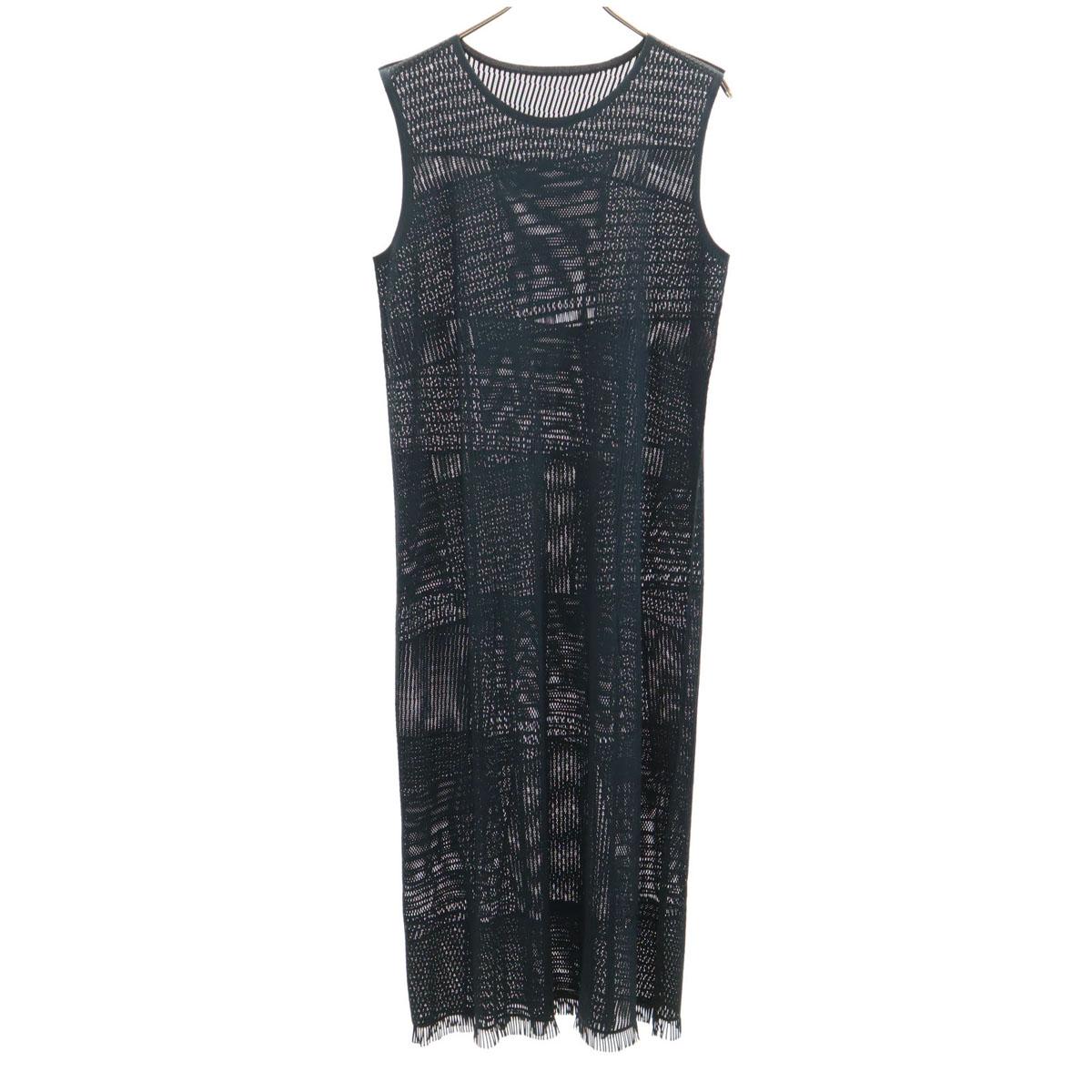 

PLEATS PLEASE сделано в Японии Без рукавов A-POC платье 3 Issey Miyake Сетка Женское Б/У