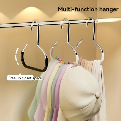 3Pcs Non Slip Metal Scarf Hangers Multi Functional Tie Belt Towel Organizer Rack