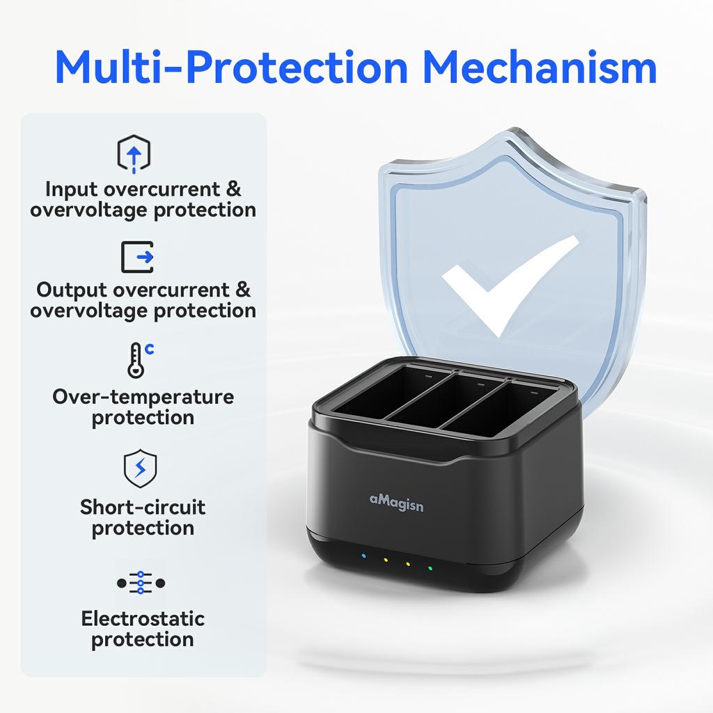 AMAGISN For Insta360 Ace Pro 2 Battery Charger Charging Dock Storage Case (Batteries Not Included)
