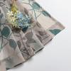 OWENIE Floral Sheer Curta with Pattern 63 Inches Long 2 Panels Set for Living Room Bedroom, Sheer Floral Curta with Printing Leaf Design Rod Pocket