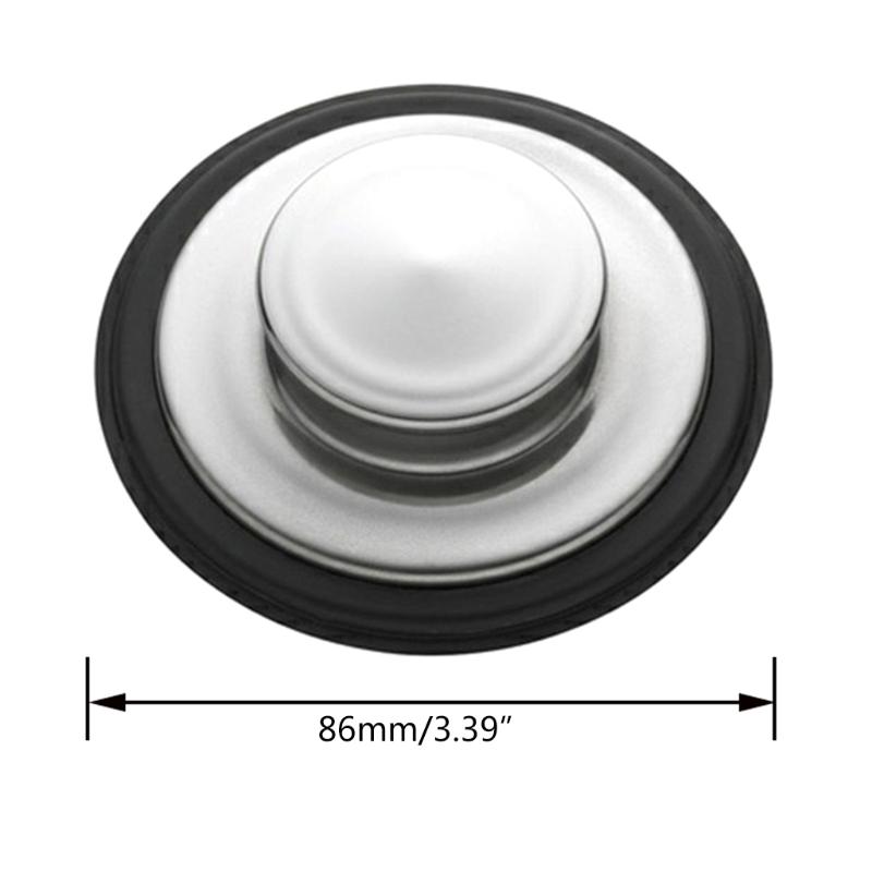 3.39 inch Kitchen Sink Stopper Stainless Steel Garbage Disposal Plug Standard Kitchen Drain Size of 86mm Diameter