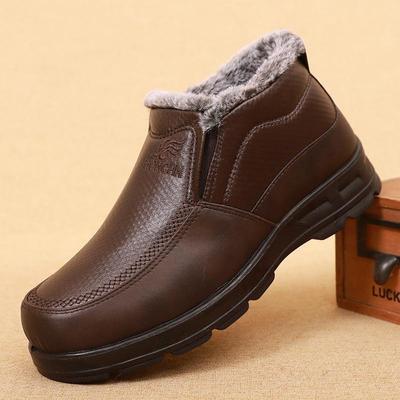 Bottes de neige pour hommes Nouvelles bottes en coton chaud en cachemire Grandes chaussures en coton pour hommes