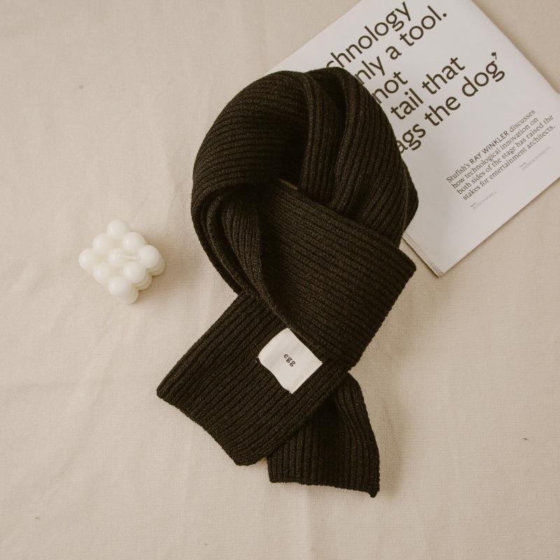 Koreanischer Schal im gleichen Stil für Damen, Herbst, Winter, gestrickt, Wolle, vielseitig, Nackenschutz für Studenten, auf Lager