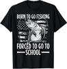 Né Pour Aller Pêcher Poisson Bar Pêcheur Garçon Enfant T-Shirt de Pêche Drôle