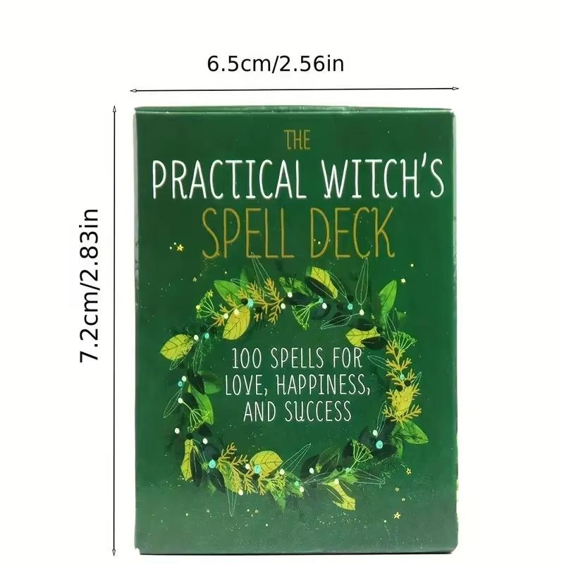 100PCS Practical Witch's Spell Oracle Tarot Cards Deck English Tarot Board Games Divination Fate Home Family Entertainment Games
