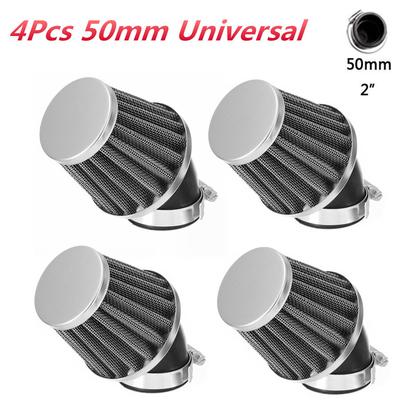 4x 50mm Luftfilter-Pod 45 Grad gebogener Einlass für Motorrad Roller ATV Dirt Bike
