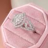 Fashion Exquisite Hollow Inlaid Shiny Synthetic Zirconia Ring for Women Elegant Classic Wedding Engagement Perfect Jewelry Gifts