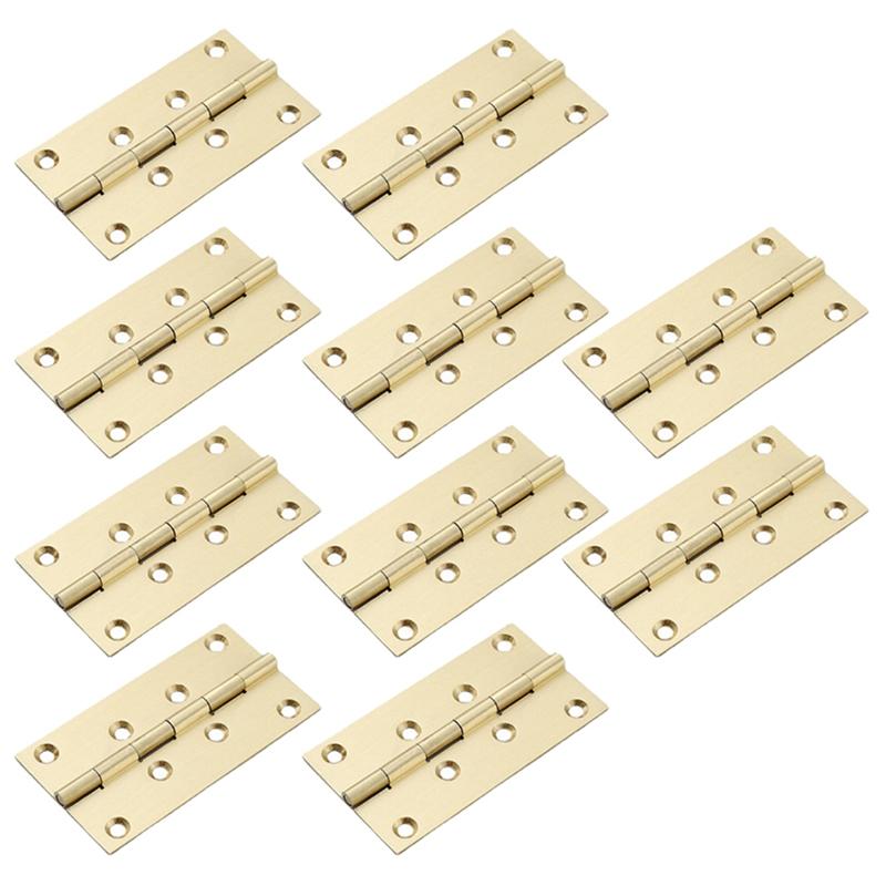 

A95I-Brass Hinge Set-Brushed& Sealed 10 Pieces For Jewelry Box, Kitchen Cabinet Doors-Copper Small Box Decorative Accessories мідний