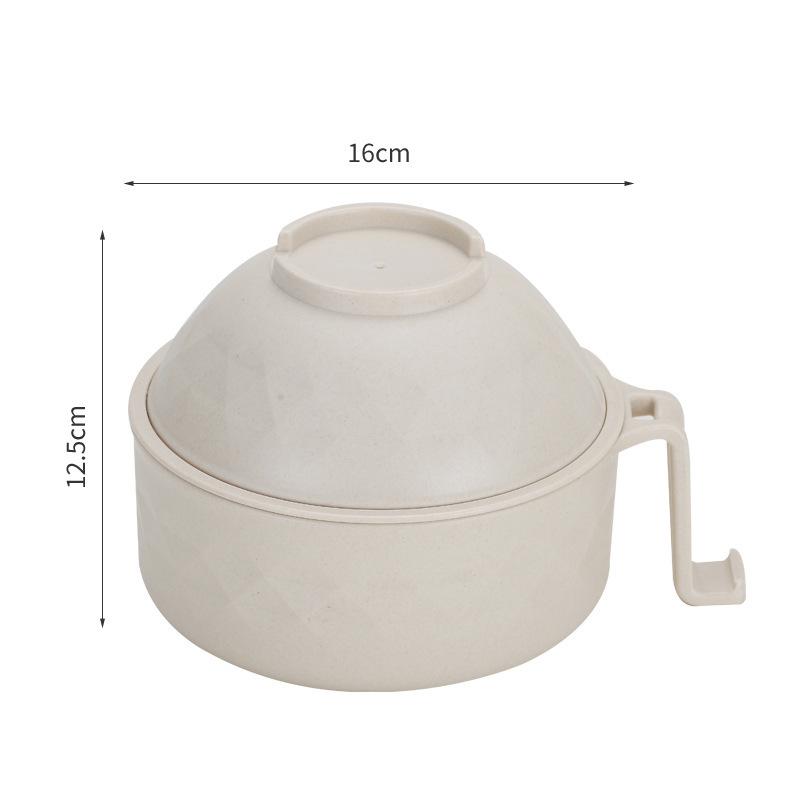 Instant Noodle Bowl Handle Anti-scalding With Tableware Large Capacity Environmentally Friendly Wheat Straw Draining Water Bowl