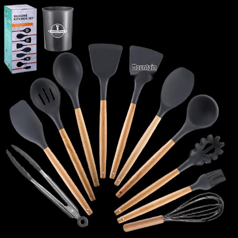 Yoshida Shō Wooden Handle Kitchen Tool Set with Storage