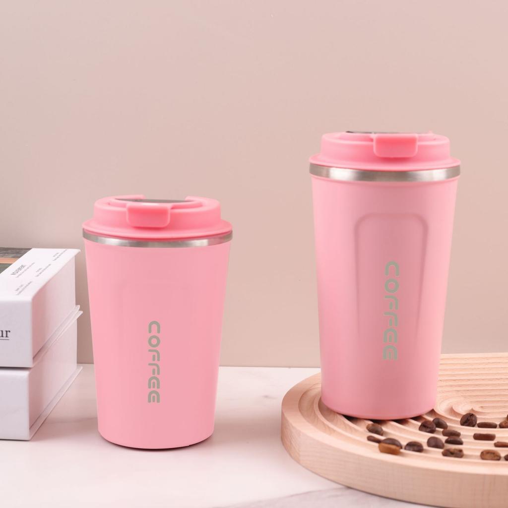 Smart Coffee Tumbler 510ml Stainless Steel Thermos Cup with Portable Rope Intelligent Temperature Display Travel Mug