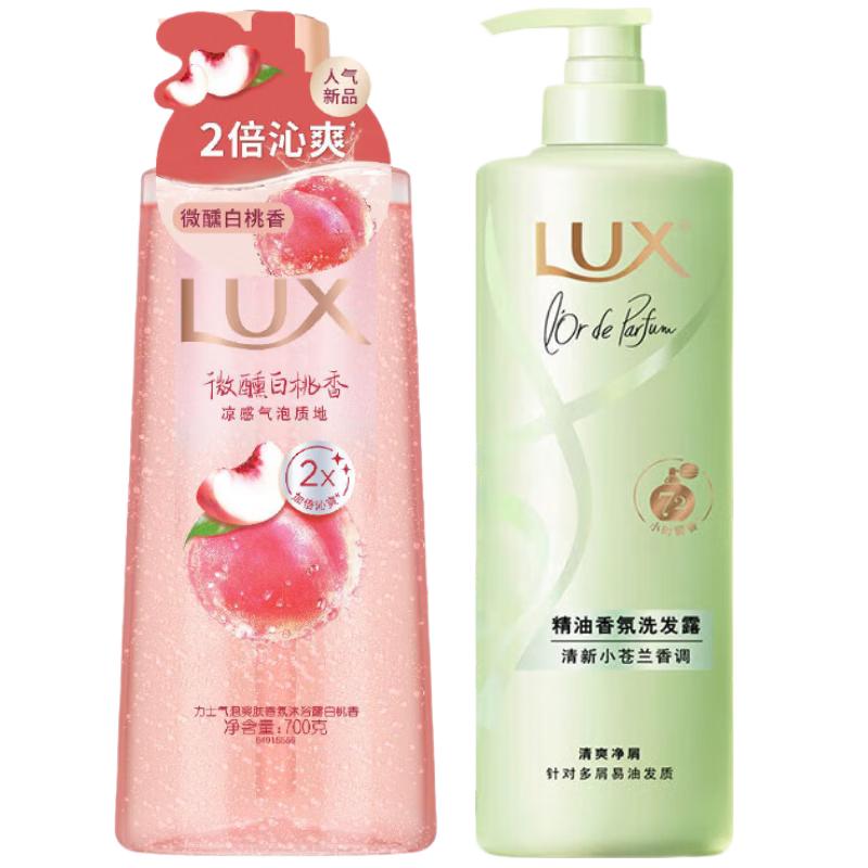 

Lux White Peach Shower Gel & Freesia Shampoo Set