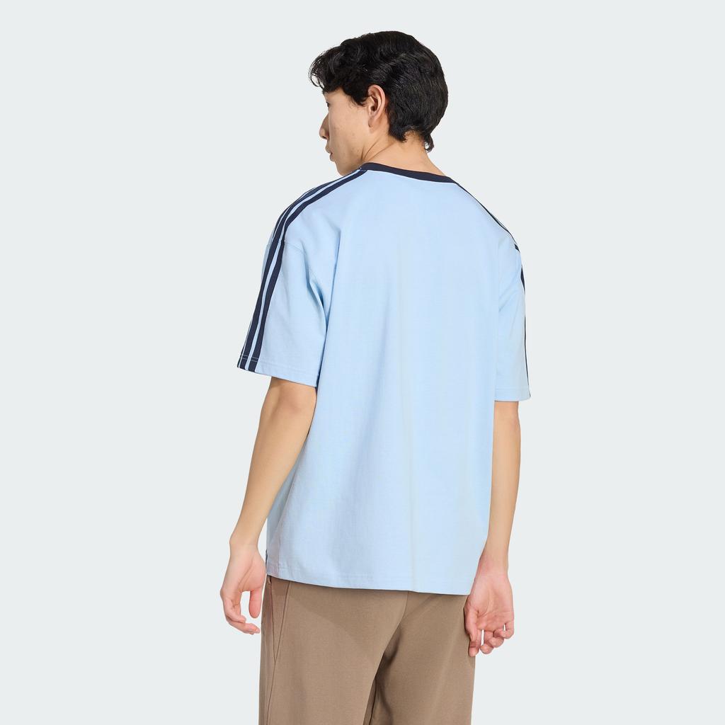 Adidas ESSENTIALS T Shirts Men's Blue Crew Neck Moderate
