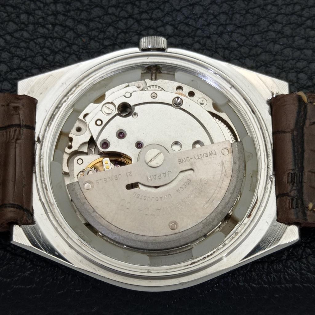 Citizen AUTOMATIC 8200 VINTAGE JAPAN MENS BROWN COLOR DIAL WATCH A500278-2 R151b-a500278