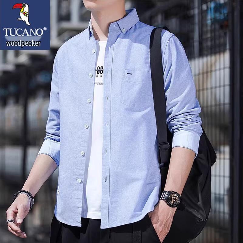 

TUCANO Men s Pure Cotton Wrinkle-Resistant Long-Sleeve Collared Shirt XL