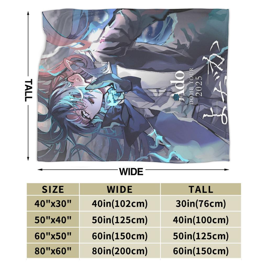 Ados World Tour Warm Soft Blanket Boy Girl Plush Throw Blanket Comfortable Bedroom Flannel Bedspread Sofa Bed Cover