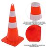 Traffic Safety Cones PVC Reflective Collar Square Base Multi-Purpose for Parking Lot Camping Kids Play Zone Car Protection