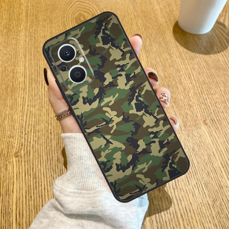 Armee Tarnmuster Tarnung Hülle Für OPPO Reno 7 8 Lite 14 F 13F 12F 11F 13 12 11 10 Pro OPPO Find X9 X8 X6 X5 Pro Hülle