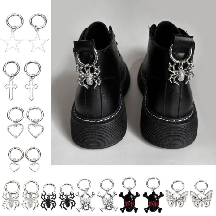 Pack of 2 Stylish Punk Shoe Buckles Adornments Unique Accessories for a Fashionable Look Shoe Buckles with Punk Styles