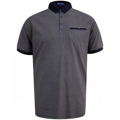 Herren D555 Scarborough Allover-Print Übergröße Poloshirt