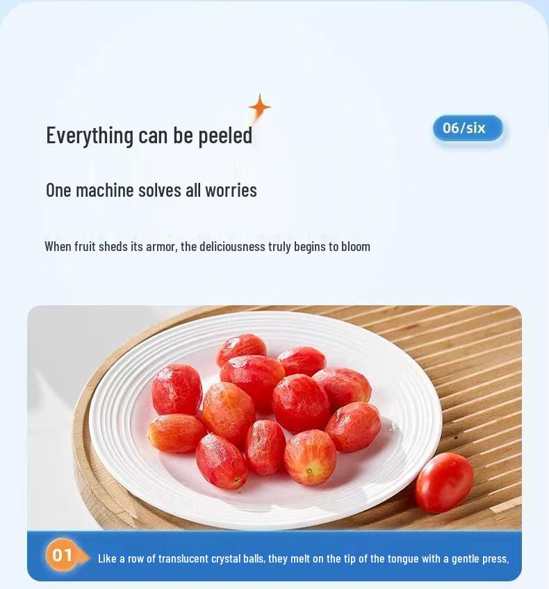 Electric Automatic Fruit & Vegetable Peeler: Peels Garlic, Grapes, and More!