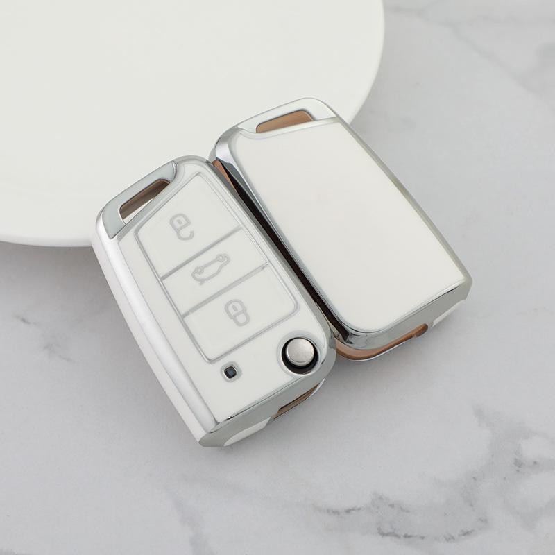 Premium Key Case for 22 Tiguan L, Lavida Plus, Magotan, Sagitar, T-Cross, Tayron, and Tayron X