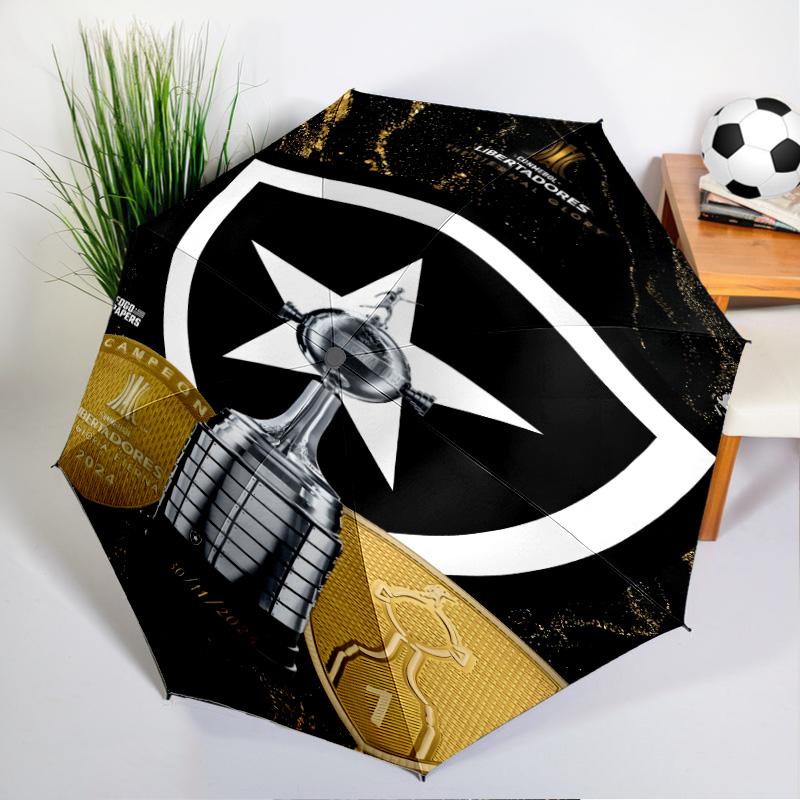 Botafogo Football Club Printed Automatic Umbrella, 8-Frame for Travel, camping, Casual Umbrella, Essential Gift for for family and friends