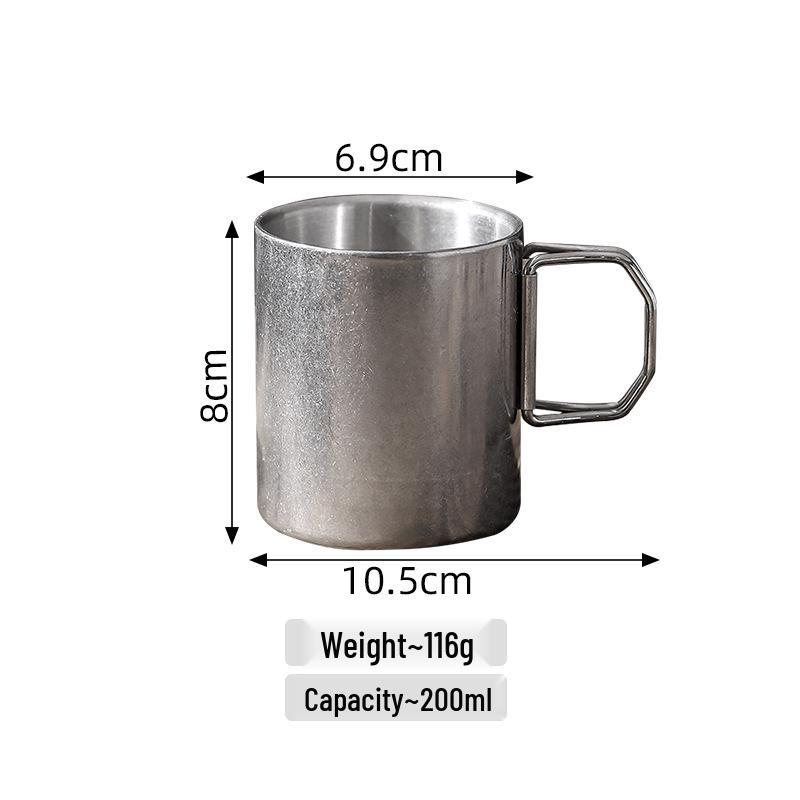 Retro Camping Foldable Cup & Bowl - Outdoor Picnic Tableware with Custom Logo