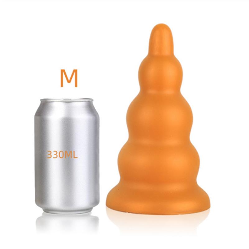S/M/L/XL Tower Anal Plug Liquid Silicone Huge Butt Plug With Suction Cup Big Fisting Anal Dilation Prostate Massage Anal Sex Toy