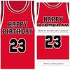 Happy Birthday 23 Banner Backdrop Background Red Basketball Star Player Sports Theme Decor for Man Boy 1st Birthday Party Baby Shower Photo Booth