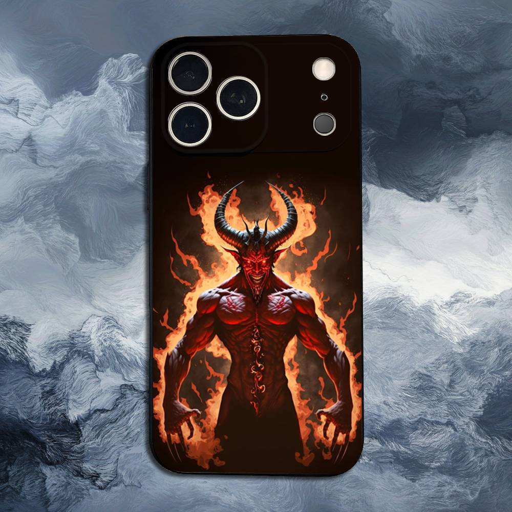 Dark Art D-Devil S-Satan Case For iPhone 15,17,16,12,14,13,11,Plus,Pro Max,XS,X,Mini,8,7,XR,SE,Soft Silicone Black