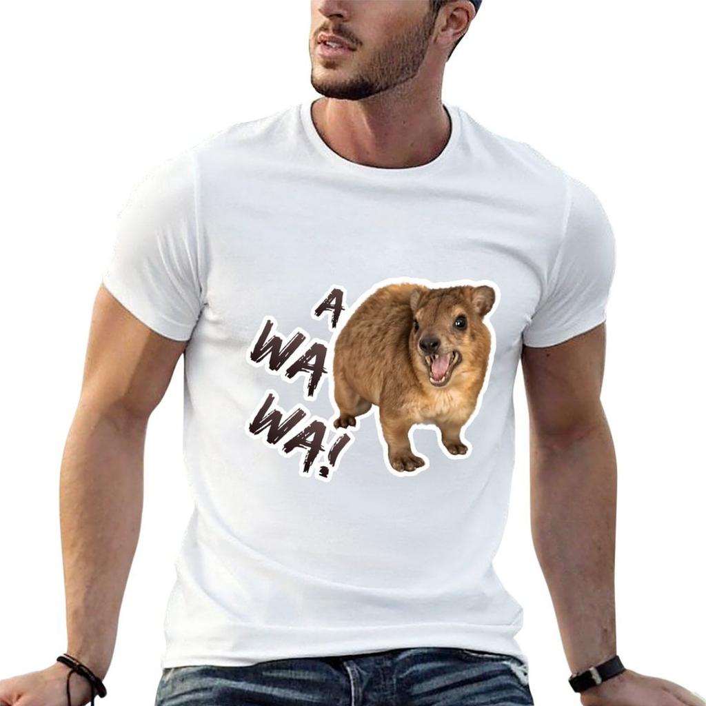 Awawa Angry Screaming Hyrax Meme Cute Funny TShirt AntiPilling Casual TShirt