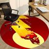 1pc Flash Speed Office Round Area Rug, Under Office Chairs Bedroom Living Room Home Decor, Room Deco, Available In Various Sizes