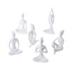 6 stylów Medytacja Joga Pose Statua Figurka Ceramiczna figura do jogi Ozdoba dekoracyjna