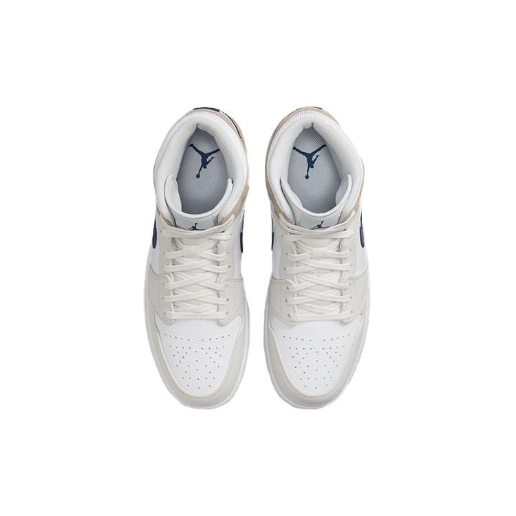 Air Jordan 1 Mid 'White Khaki Blue Void' Uomo DO6726-100