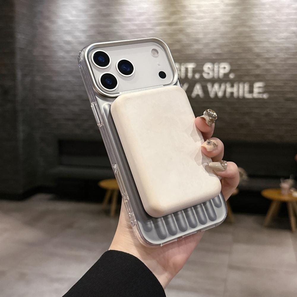 Husă magnetică 3D cu ondulații pentru bagaje, la modă, pentru iPhone 17 Pro Max 16 15 14 13, bumper TPU, încărcare wireless, husă de protecție