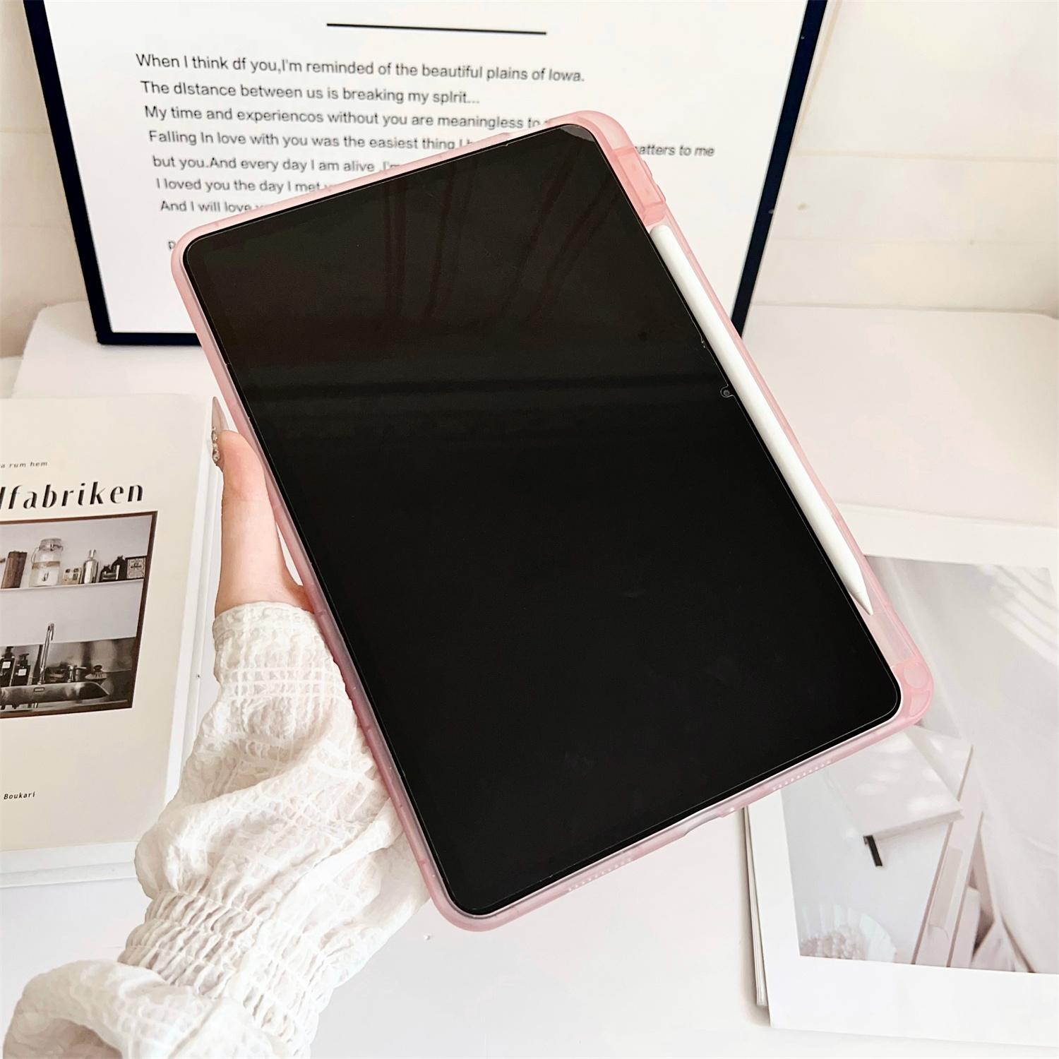 

For Xiaomi Pad 6/Pad 6 Pro Case Clear TPU Anti Drop Tablet Cover with Pencil Holder F