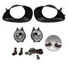 Car LED Fog Lights Fog Lamp For Toyota Yaris 2006 2007 2008 Harness Wiring Cover Grille Halogen Angel eyes DRL