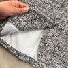 Autumn Winter Women Elegant Little Fragrant Wind Full Sleeve Single Breasted Tweed Short Jacket Coat With Pocket