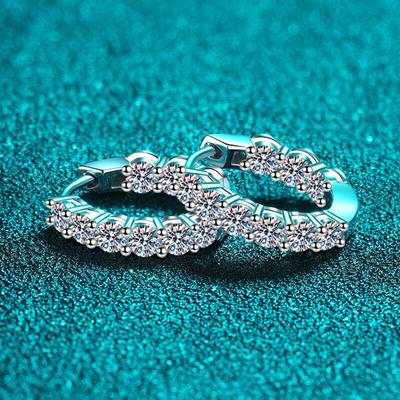 1 .8ct D Spalvos Moisanito Lankelio Auskaras 925 Sidabras Padengtas 18k Auksu Auskarai Moterims Vakarėliui Vestuvėms Papuošalai