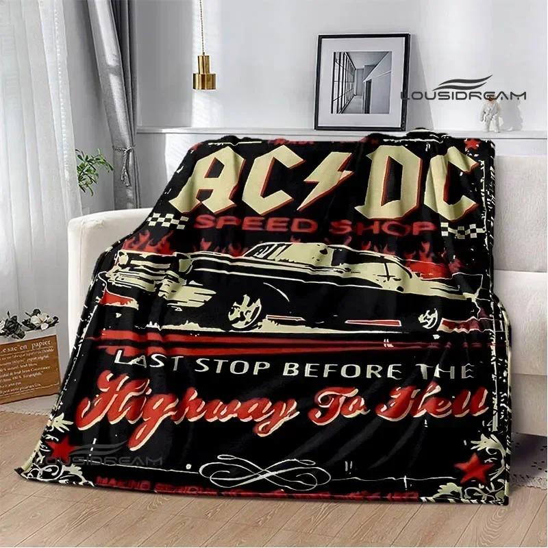 3D Retro Rock band AC/DC printed blanket Picnic blanket Warm Flannel blankets Home bed linings blankets for beds Birthday Gift