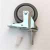 4-Inch Silent Swivel Caster with Brake - Medium TPR High-Grade Elastic Wheel for Dining Cars