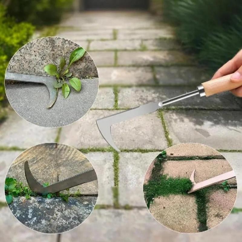 Weeding Tool Stainless Steel Root Remover Hand Weed Puller Garden Transplant Shovel Soil Loosening Vegetable Digger Seedling Uprooter