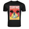 Surfing Santa Monica Beach California Vintage Graphic T-Shirt