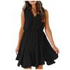 Fashion Women's Summer Casual V-Neck High Waist Sleeveless Short Dresses
