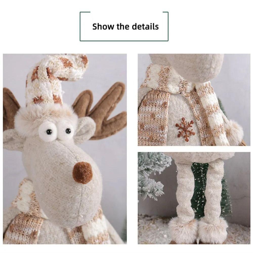 Window Scene Christmas Decoration Knitted Elk Doll Merry Christma Gift Xmas Ornament