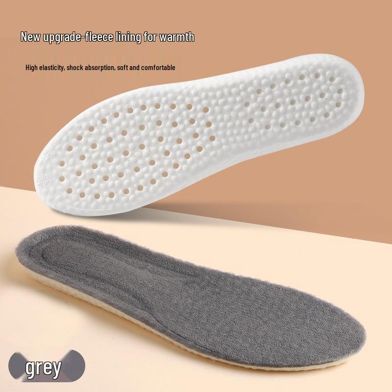 

Plush Velvet Winter Insoles: Sweat-Absorbent, Odor-Resistant, Comfort for Men & Women, Feels Like Walking on Clouds 39-40 сірий колір