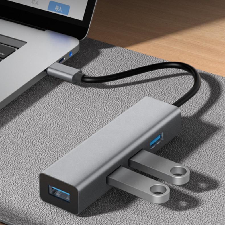 USB C To 4 Ports USB 3.0 High Speed Hub for MacBook Pro and ChromeBook and XPS and Galaxy S9 / S8 and Huawei Matebook and More